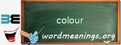 WordMeaning blackboard for colour